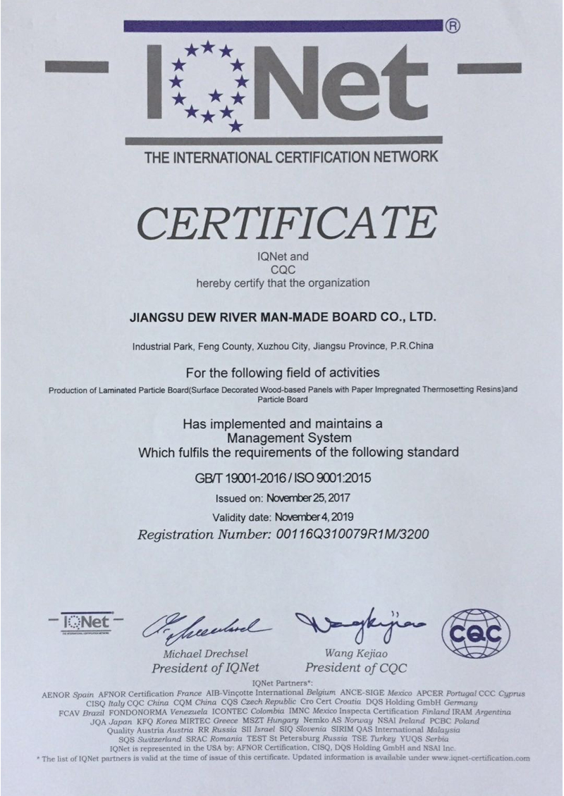 ISO9001 Management System Certification