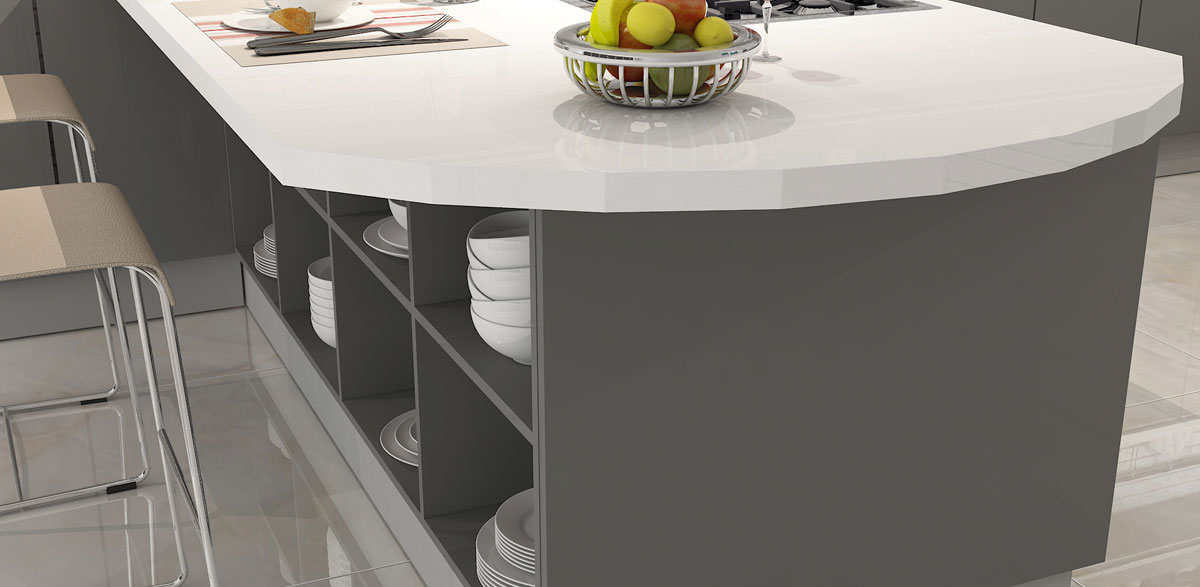 gray gloss kitchen cabinets