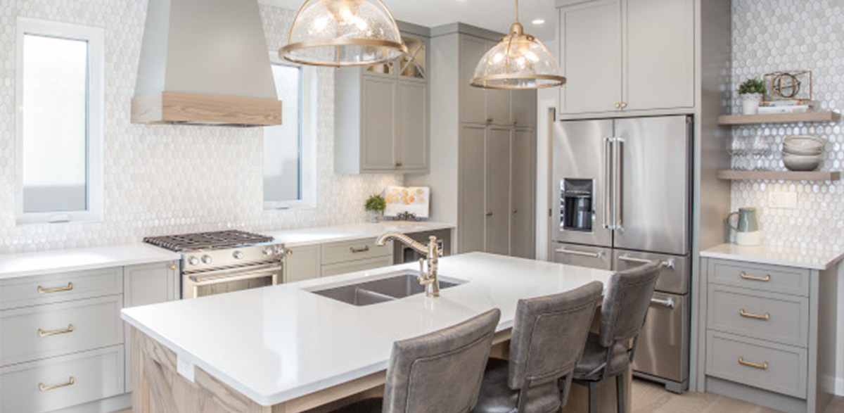 silver gray kitchen cabinets