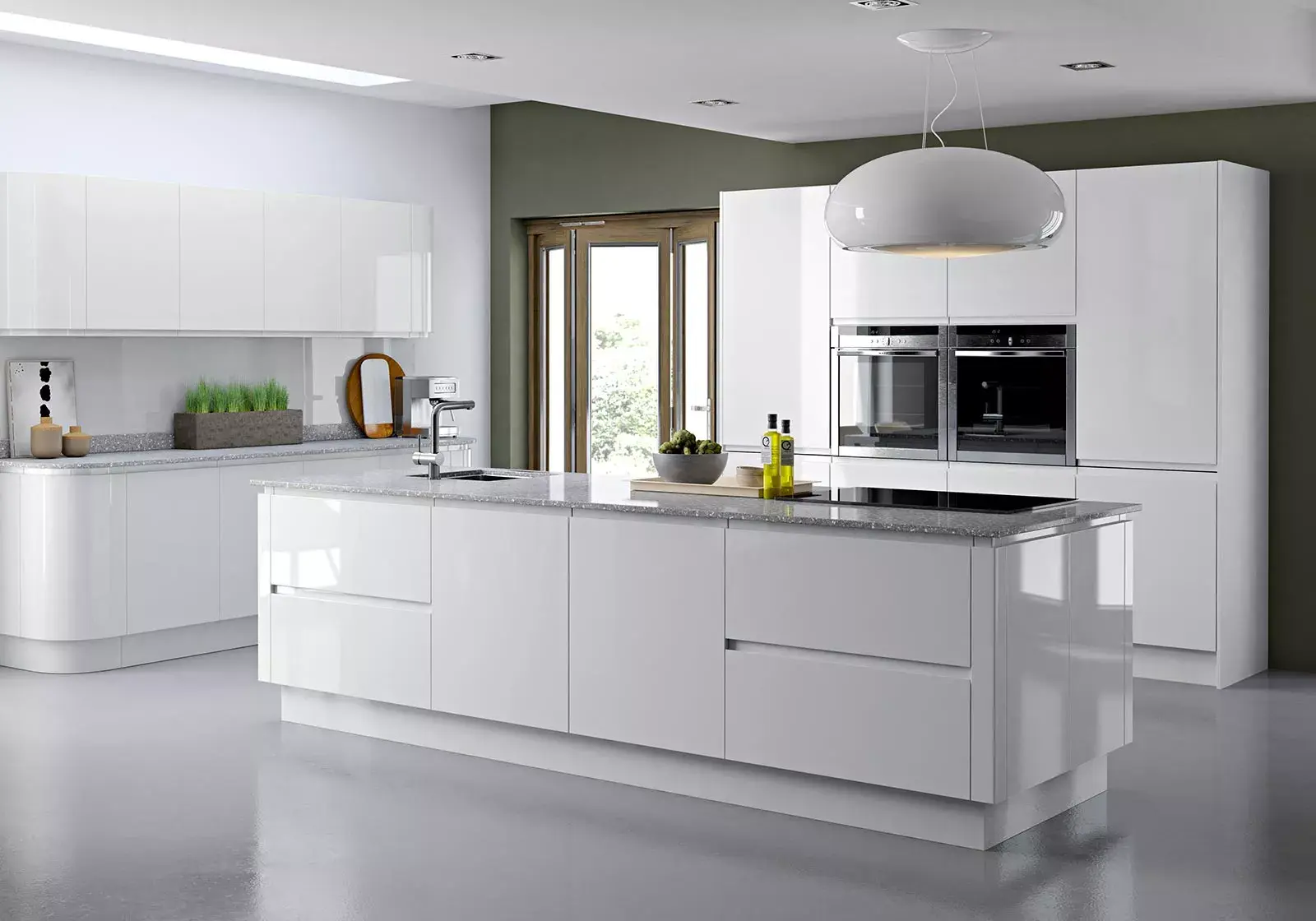 glossy kitchen cabinets