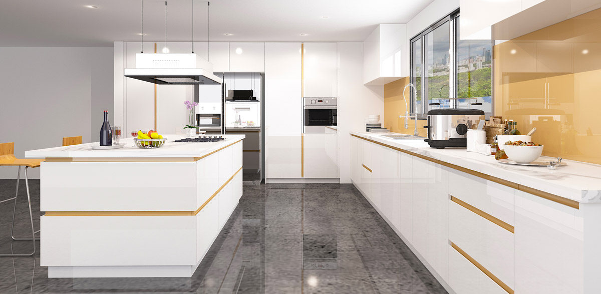 high gloss modern kitchen cabinet